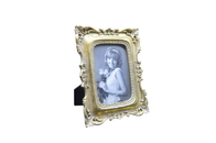 Irregular Brim Ivory Picture Frames Antiques , Whitewashed Small Vintage Style Picture Frames